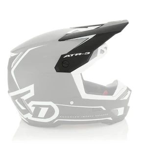 6D Helmet ATR-3 Visor Solid Gloss Black/White image