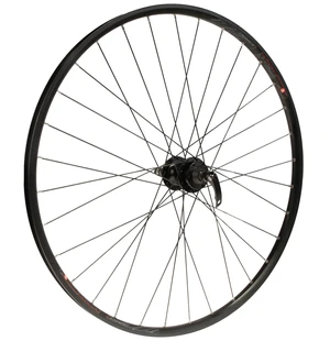 <ul><li>Bakhjul 28" (21-622)</li><li>Konstruktion:</li><li>Kallsmidd och CNC-bearbetad sexbults nav för skivbroms i aluminium.</li><li>32 hål</li><li>Axelmaterial: CrMo</li><li>För nav med 6/7/8 växlar</li><li>Snabbkoppling</li><li>Vikt: 342 g</li><li>Mon kuva