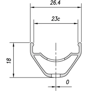Fälg MACH 1. 29" 23-622. Pulse 23. Disc. 32r. svart. Tubeless Ready image