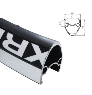 Fälg ALEX 28" 17-622. AT470 28h. dubbelbottnad. CNC fräst. tubeless ready. svart image