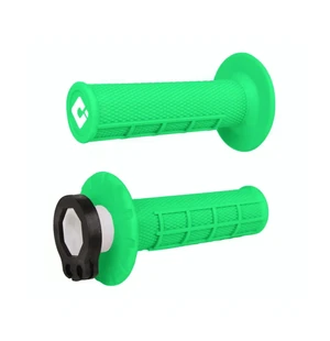ODI Half-Waffle MX Lock-On Grip Set FLO-Green kuva