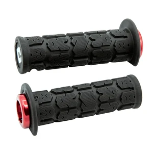 ODI (Single-Clamp) GRIPS ROGUE ATV/PWC - V2.1 L/O 125mm ¾ Flg Black w/Red Clamps kuva