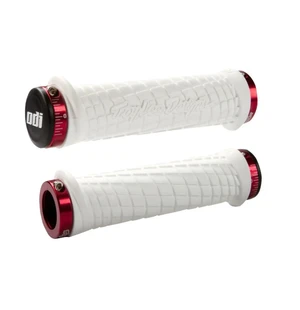 ODI LOCK-ON Grips Troy Lee Designs Signature Series White W/Red kuva