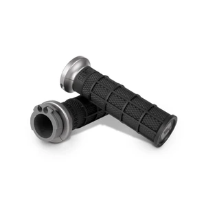 ODI Street V-TWIN Lock-On HART-LUCK Full-Waffle BLACK/Gunmetal/grey kuva