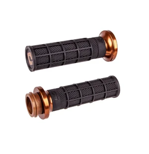 ODI Street V-TWIN Lock-On HART-LUCK Full-Waffle BLACK/Bronze/bronze kuva