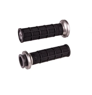 ODI Street V-TWIN Lock-On HART-LUCK Full-Waffle BLACK/Gunmetal/grey kuva