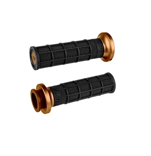 ODI Street V-TWIN Lock-On HART-LUCK Full-Waffle BLACK/Bronze/bronze kuva