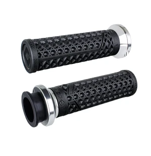 ODI Street Grips V-TWIN Lock-On VANS Signature-Indian TBW BLACK/Silver kuva