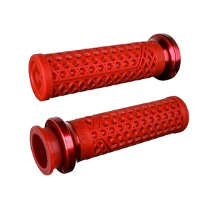 ODI Street Grips V-TWIN Lock-On VANS Signature-Indian TBW Dark Red/Red kuva