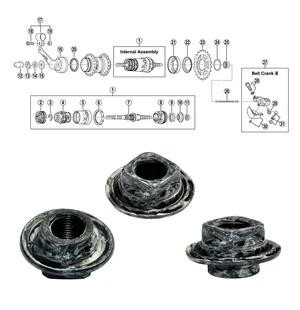 SHIMANO 3-v (SG-3C40/41) kuulakartio oikea pölysuojalla kuva