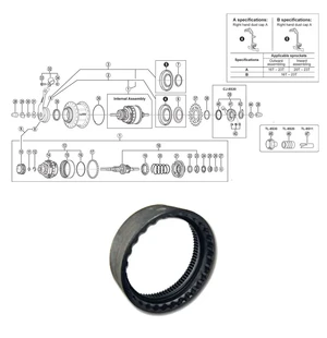 SHIMANO NEXUS 8-v (SG-8C31) hammasrengas kuva
