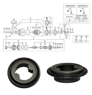 SHIMANO NEXUS 8-v (SG-8C31) kartio oikea tiivisteellä kuva