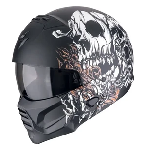SCORPION EXO-COMBAT II GENESIS Matt Black-White-Gold kuva