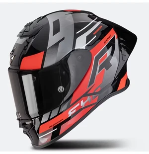 SCORPION Helmet EXO-R1 EVO II AIR ADRENALINE Black-Red-Silver kuva
