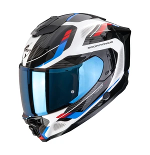 SCORPION Helmet EXO-1500 AIR SLEEK White-Red-Blue image