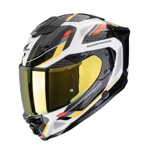 SCORPION Helmet EXO-1500 AIR SLEEK White-Blue-Yellow image
