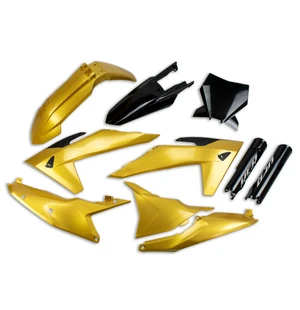 UFO Plastic kit 6-parts KTM SX/SXF125-450 23-24 Gold/Black kuva