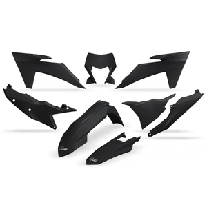 UFO Plastic kit 6-parts KTM EXC EXCF 2024-.. 125-500 Black kuva