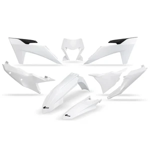 UFO Plastic kit 6-parts KTM EXC EXCF 2024-.. 125-500 White kuva