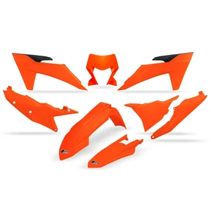 UFO Plastic kit 6-parts KTM EXC EXCF 2024-.. 125-500 Neon Orange kuva