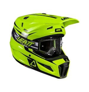 Leatt Kypärä+Ajolasit Moto 3.5 Jr Neon Keltainen V26 kuva