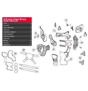 Leatt Extension stopper kit C-Frame Carbon Pair kuva