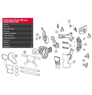 Leatt Knee cup C-Frame Right kuva