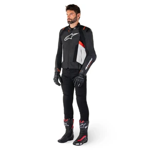 Alpinestars Nahkatakki Missile v3 Musta/Valkoinen/Punainen Fluo kuva