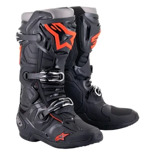 Alpinestars Saapas Tech 10 Musta/Punainen Fluo kuva