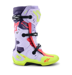 Alpinestars Ajosaapas Vented Tech 10 Lila/Fluo Keltainen/Pinkki kuva