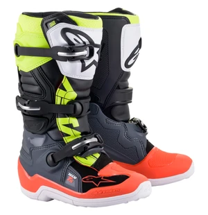 Alpinestars Ajosaapas Tech 7s Nuorten Harmaa/Punainen/Kelt Fluo kuva