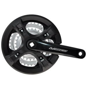 Kampipari LASCO 48/38/28 170mm alu nelikantti 118mm akseli ketjusuoja musta kuva