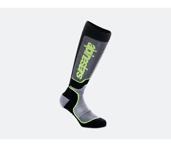 a95620f8f4706c9623390eb6d910e9db47cf2563_Alpinestars_Socks_MX_Plus_Junior_GrayFluo_Yellow kuva