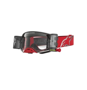 Alpinestars Goggle Supertech Firma Roll-Off Röd Silver Klar image