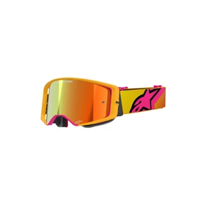 Alpinestars Goggle Supertech CORP Gul/Rosa Spegel/Röd image