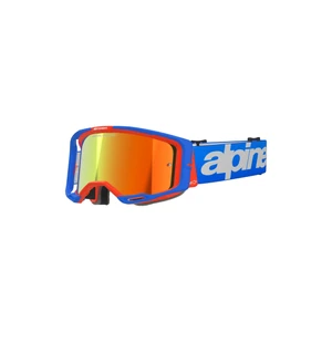 Alpinestars Ajolasit Vision 8 WORDMARK Sininen/Oranssi Punainen peili kuva