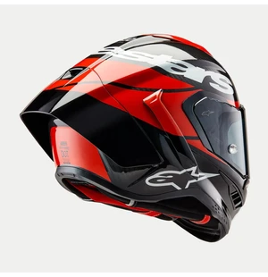 Alpinestars Hjälm Supertech R10 Element Svart/Carb/Fluo Röd/Vit image