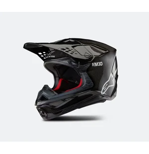 Alpinestars Helmet S-M10 FIM v2 Solid Glossy Carbon kuva