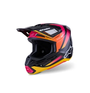 Alpinestars Kypärä S-M7 Rise Musta/Keltainen/Pinkki kuva