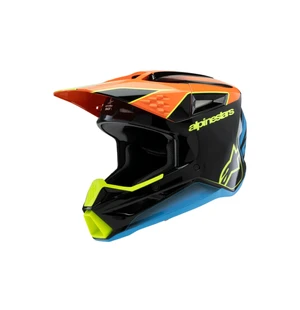Alpinestars Hjälm SM3 Youth Fray Svart/Orange/Gul Fluo image