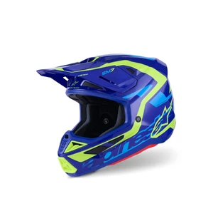 Alpinestars Kypärä S-M7 Deed Sininen/Fluo Keltainen kuva