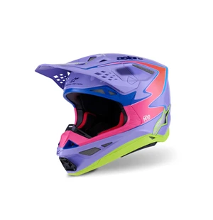 Alpinestars Hjälm S-M10 JL R01 Lila/Fluo Rosa/Fluo Gul image