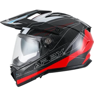 APEX Kypärä AC500 Carbon Sahara valkoinen/punainen/sininen kiiltävä kuva