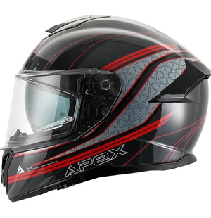 APEX Hjälm FT300 Vienna grå/röd/svart image