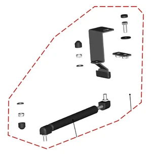 DFK Vänster Dörr gascylinderserie Polaris Ranger 1000 image