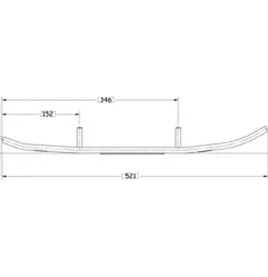 Sno-X Slasher Six Ohjausrauta pari 6" Kovametalli kuva