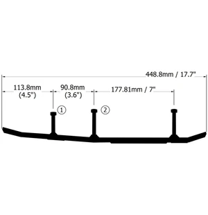 Sno-X Slasher Six Ohjausrauta pari 6" Kovametalli kuva