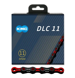 Kedja KMC DLC 11 11-delad svart/röd 118L image