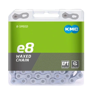Ketju 8-v KMC e8 EPT 1/2 x 3/32" E-Bike 122L WAXED kuva