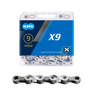 Ketju 9-v KMC X9 Silver/Grey 1/2 x 11/128" 114L kuva